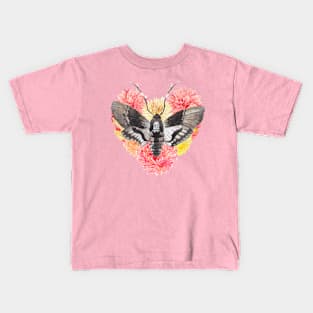 Watercolor Chrysanthemum Moth Kids T-Shirt